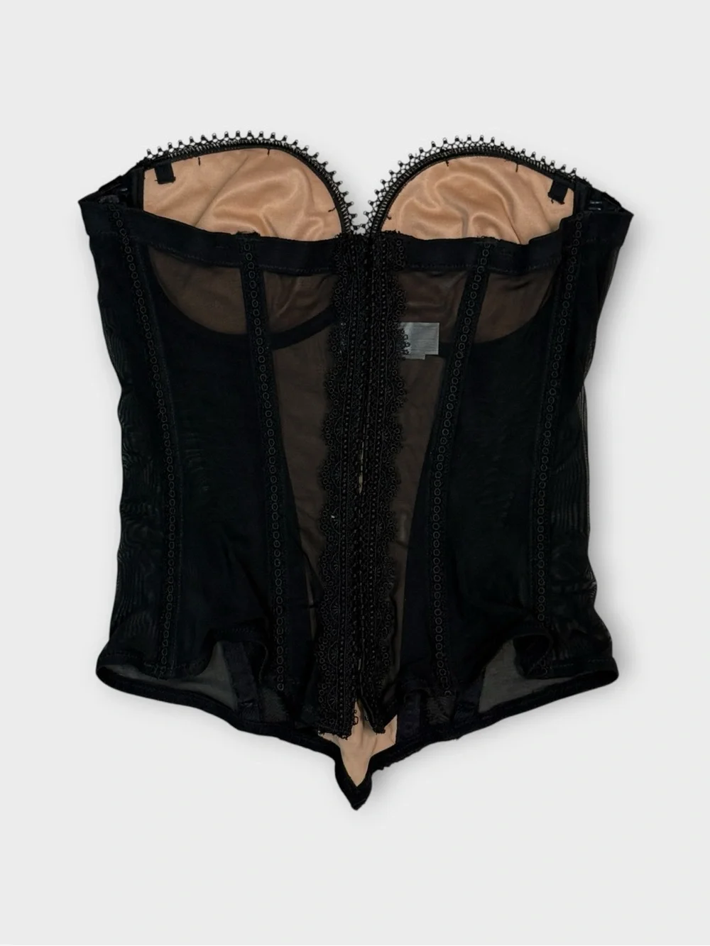Simone Pérèle Black & Nude Mesh Bustier Corset — 34B / EUR 75B